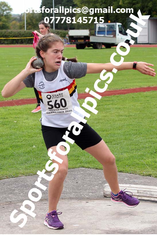 Shot putt, NECAA Open Meeting, Morpeth, Sunday, September 27th. David T. Hewitson/Sports for All Pics